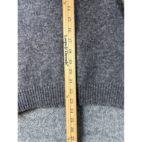 Northern Isles Cardigan Women Small Gray Vintage Wool Blend Floral Embroidered - Picture 8 of 8